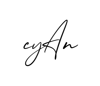 Cyan creative signature style in English