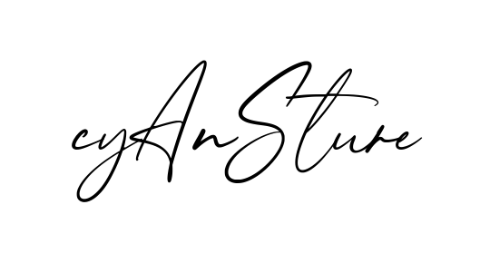 Cyan Signature creative signature style in English