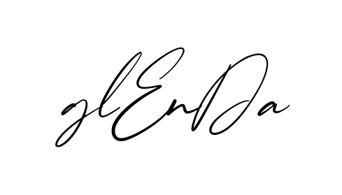 Glenda creative signature style in English