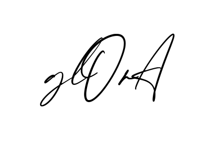 Glora creative signature style in English