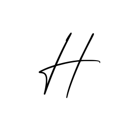 H creative signature style in English
