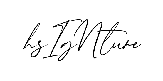 H Signature creative signature style in English
