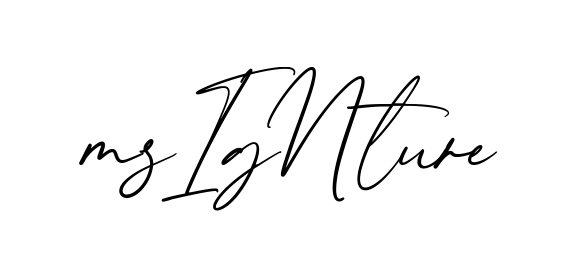 M Signature creative signature style in English