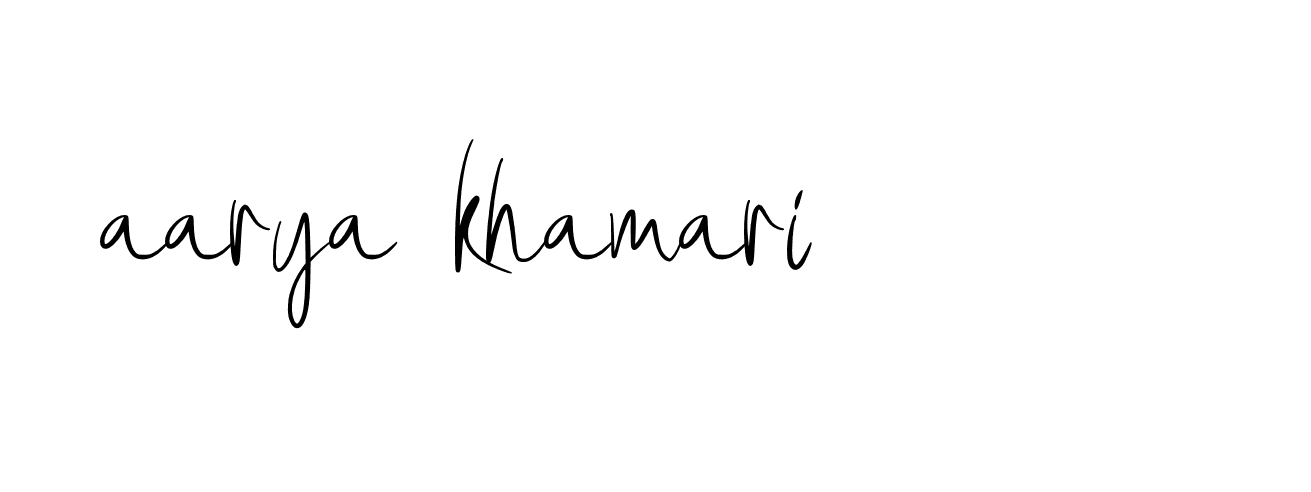 Signature of aarya-khamari