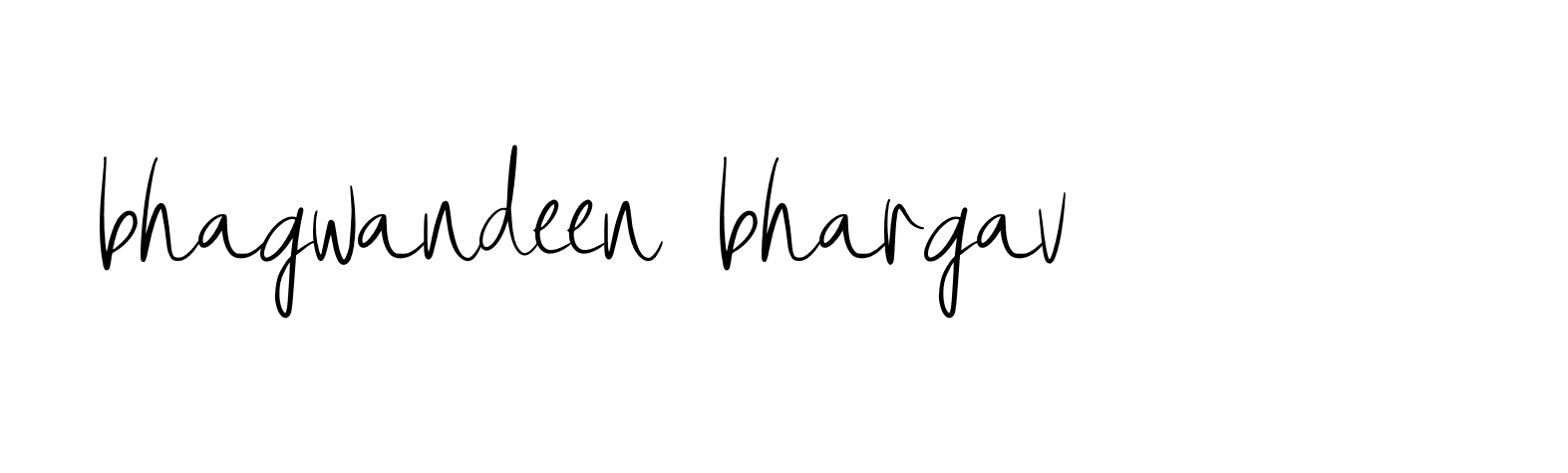 Signature of bhagwandeen-bhargav