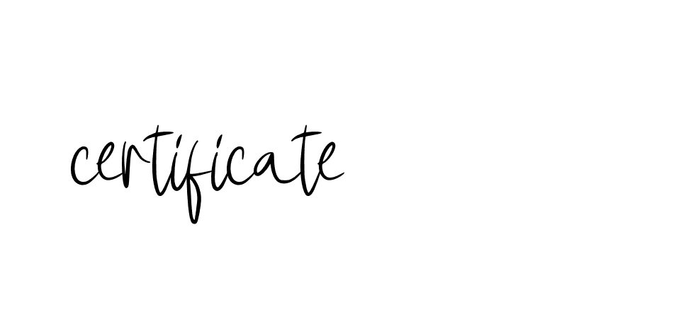 Signature of certificate