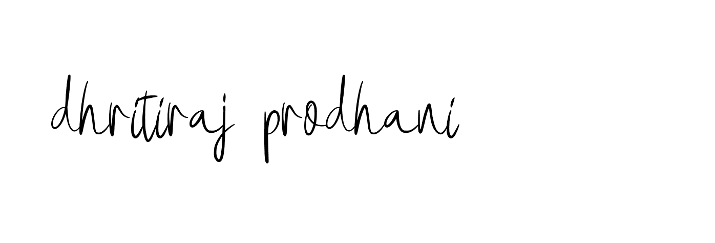 Signature of dhritiraj-prodhani