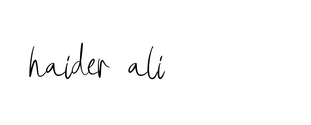 Signature of haider-ali