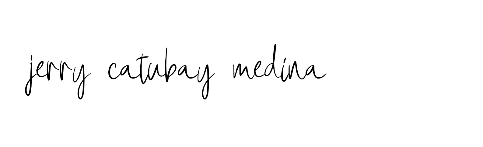 Signature of jerry-catubay-medina