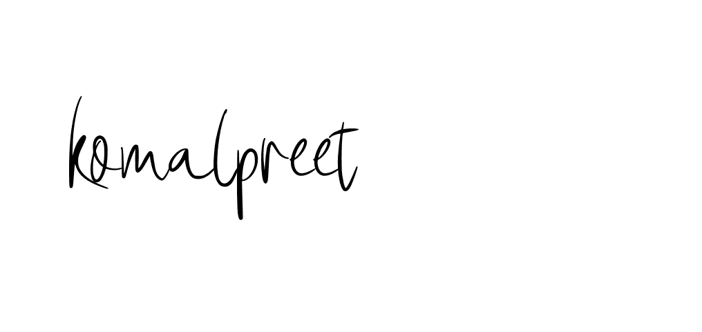 Signature of komalpreet