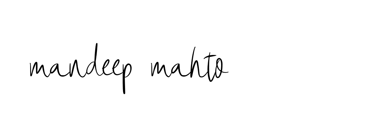 Signature of mandeep-mahto