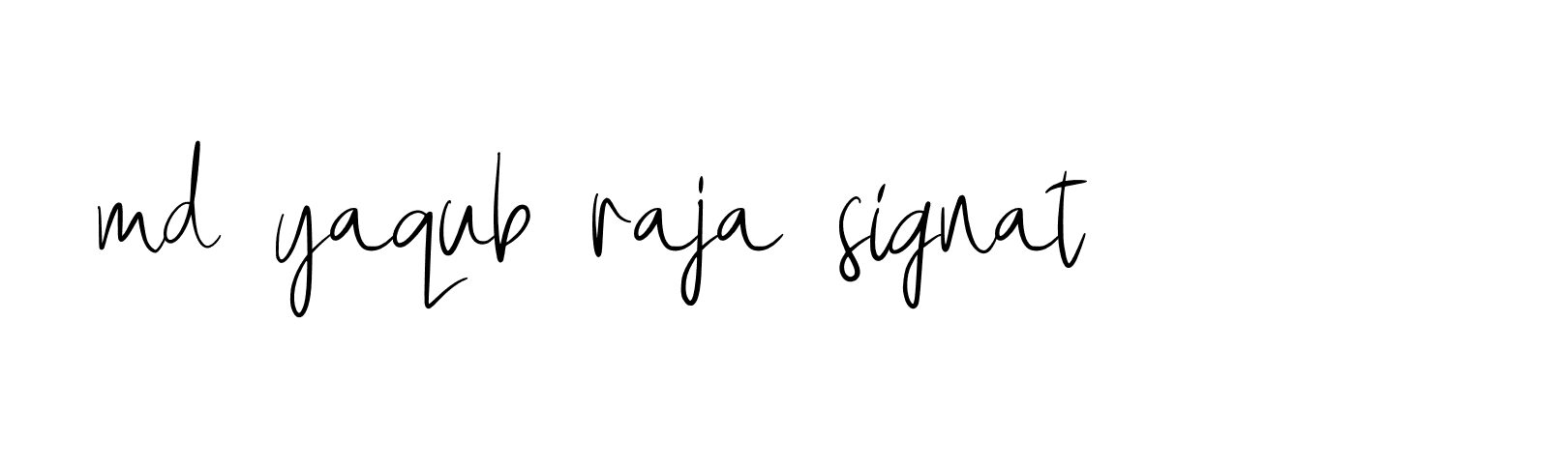 Signature of md-yaqub-raja-signat