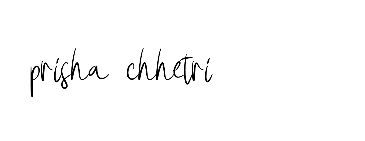 Signature of prisha-chhetri