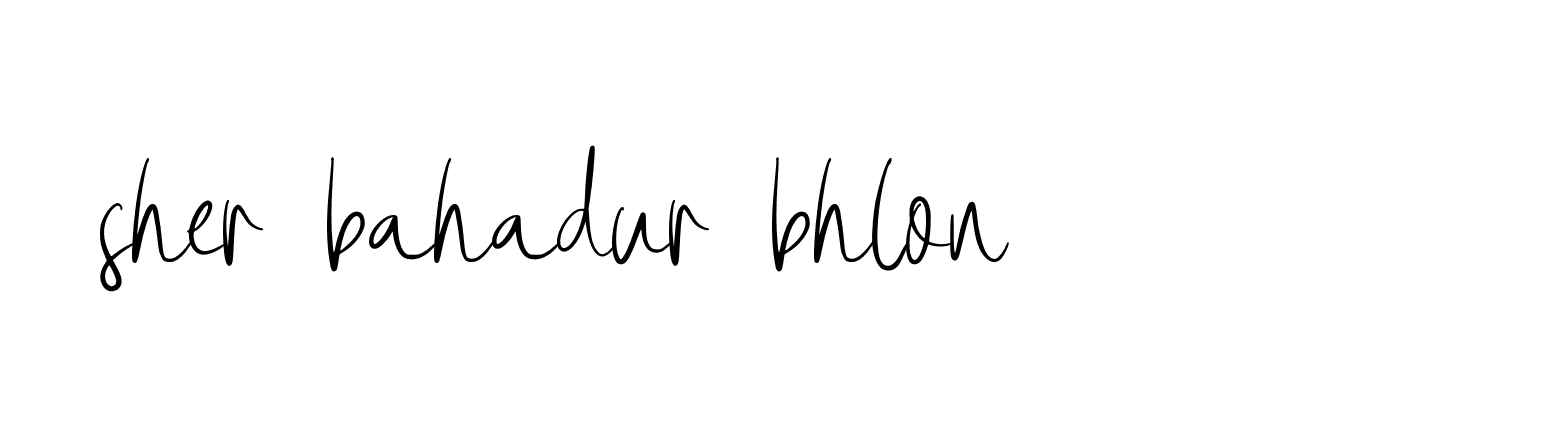 Signature of sher-bahadur-bhlon-