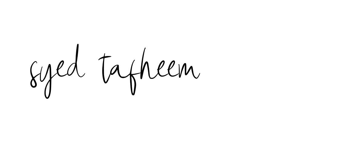 Signature of syed-tafheem