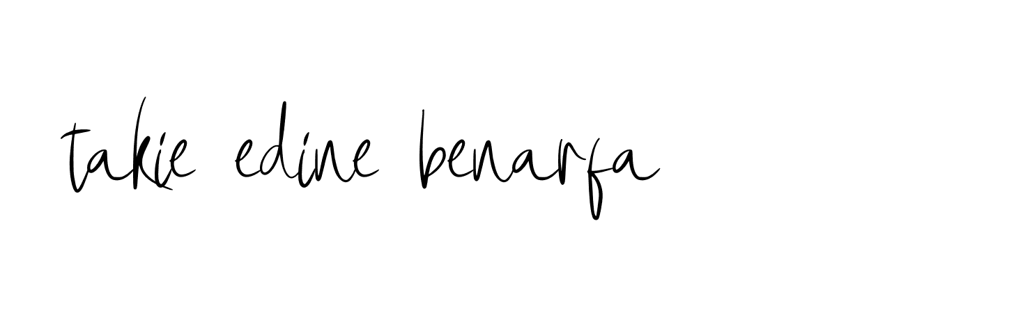 Signature of takie-edine-benarfa