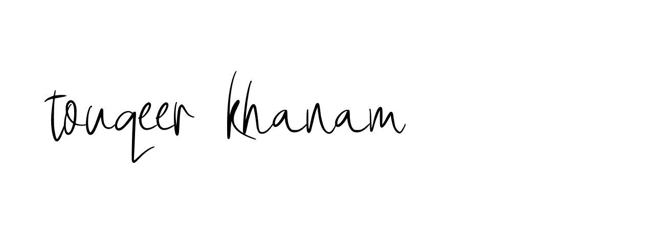 Signature of touqeer-khanam