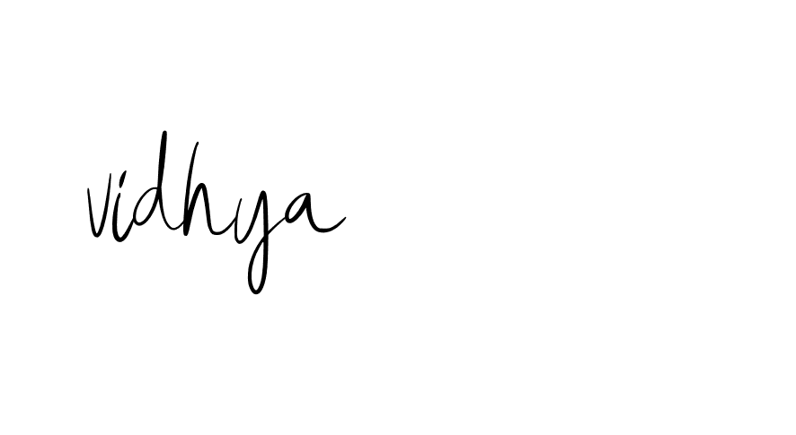 Signature of vidhya