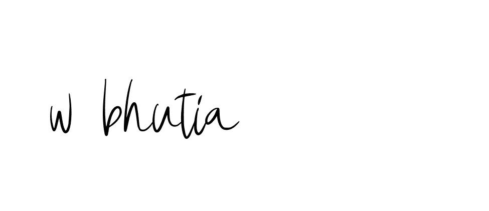 Signature of w-bhutia