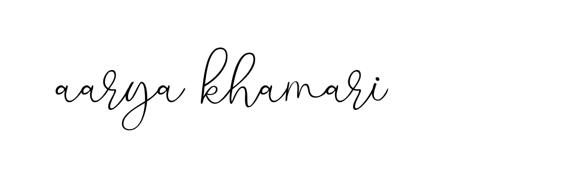 Signature of aarya-khamari