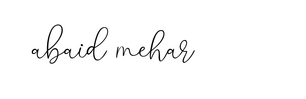 Signature of abaid-mehar