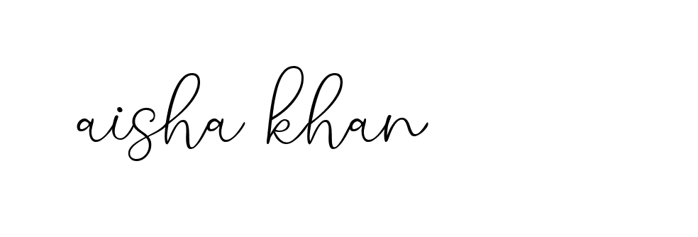 Signature of aisha-khan