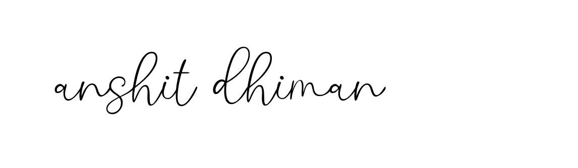 Signature of anshit-dhiman