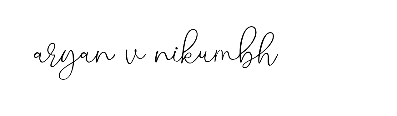 Signature of aryan-v-nikumbh