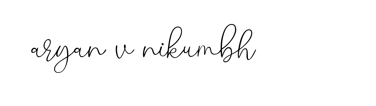 Signature of aryan-v-nikumbh-