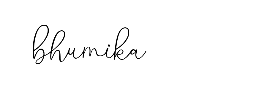 Signature of bhumika