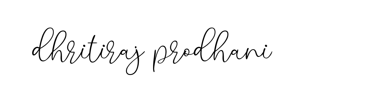 Signature of dhritiraj-prodhani