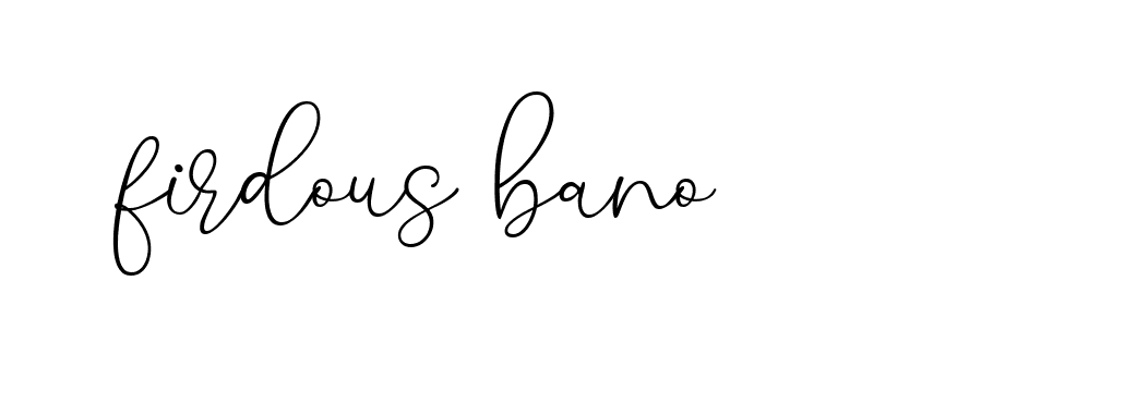 Signature of firdous-bano