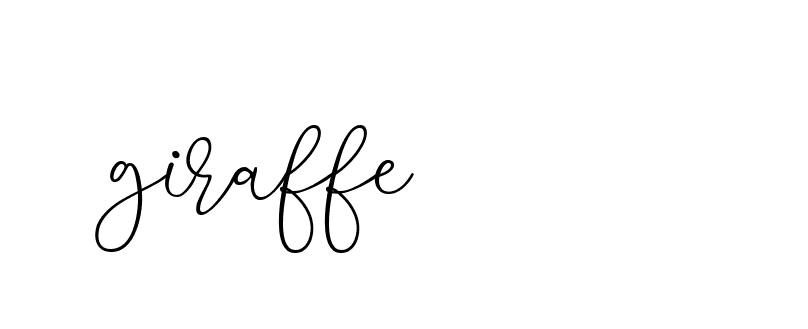 Signature of giraffe