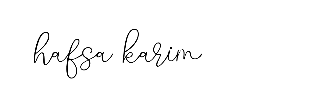 Signature of hafsa-karim