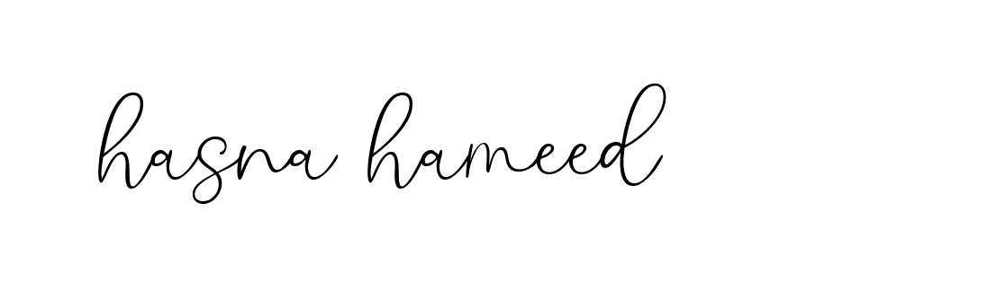 Signature of hasna-hameed