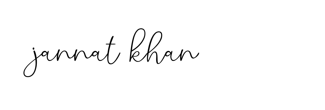 Signature of jannat-khan