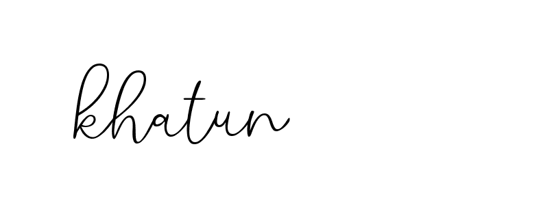 Signature of khatun