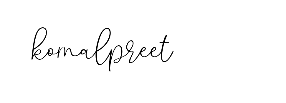 Signature of komalpreet