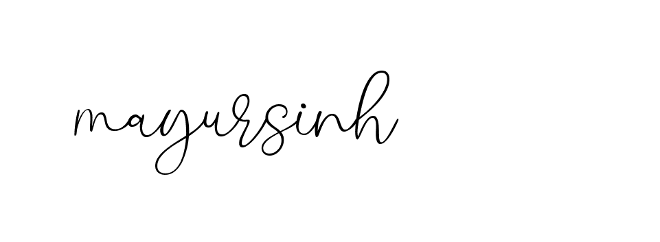 Signature of mayursinh