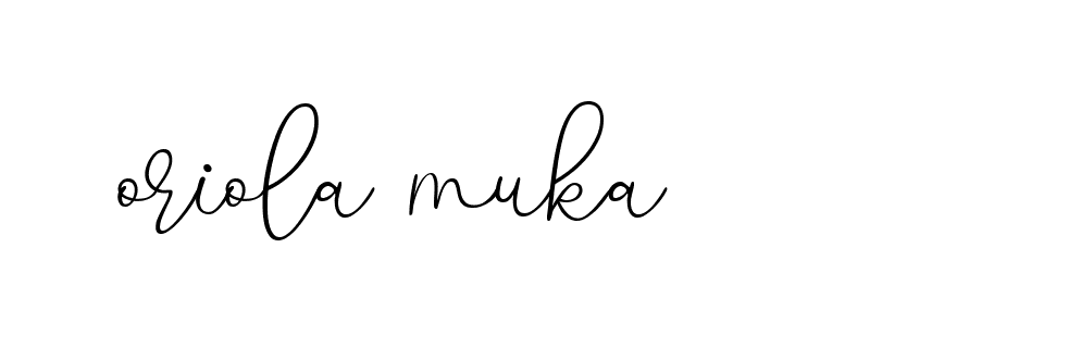 Signature of oriola-muka