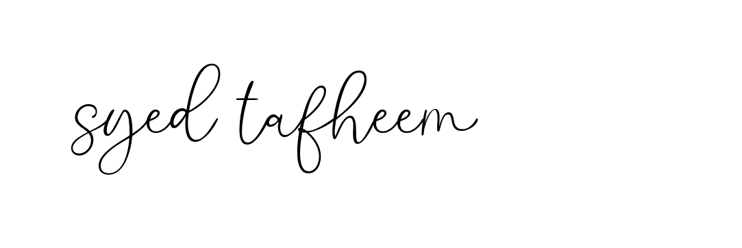 Signature of syed-tafheem