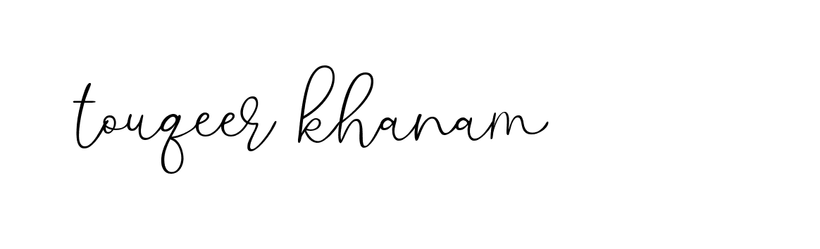 Signature of touqeer-khanam