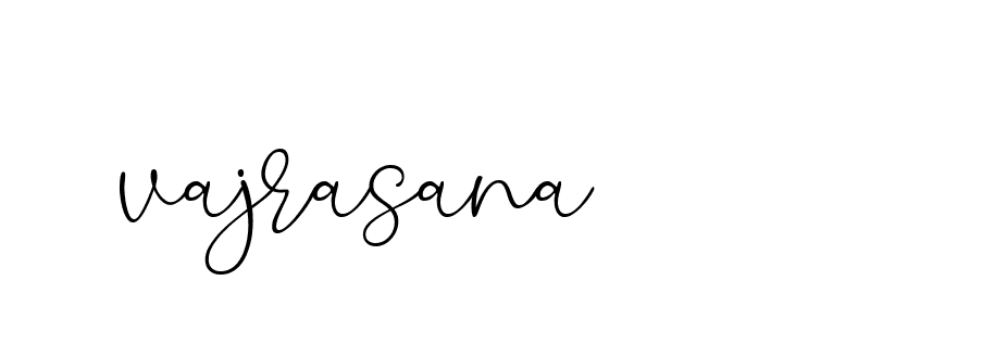 Signature of vajrasana