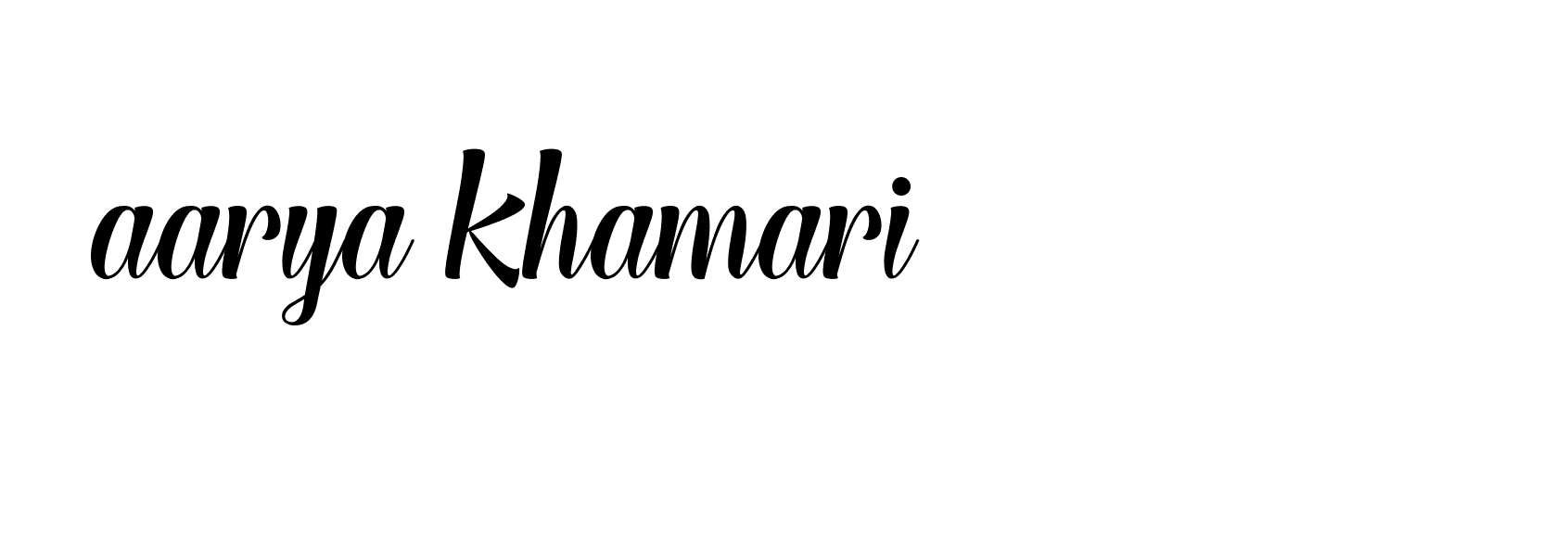 Signature of aarya-khamari