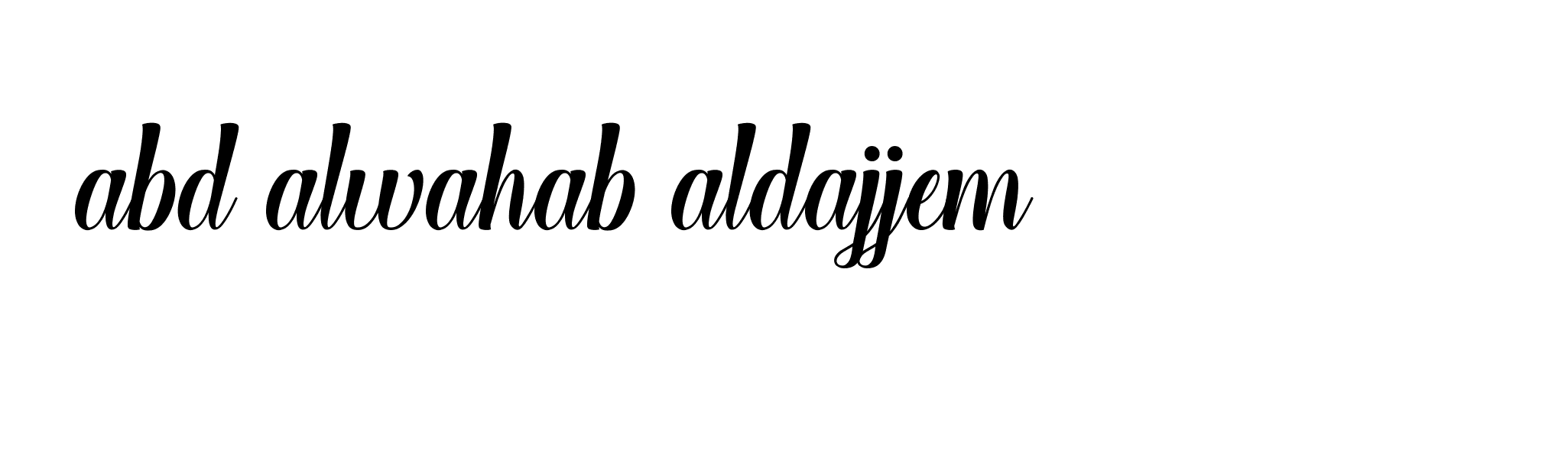 Signature of abd-alwahab-aldajjem