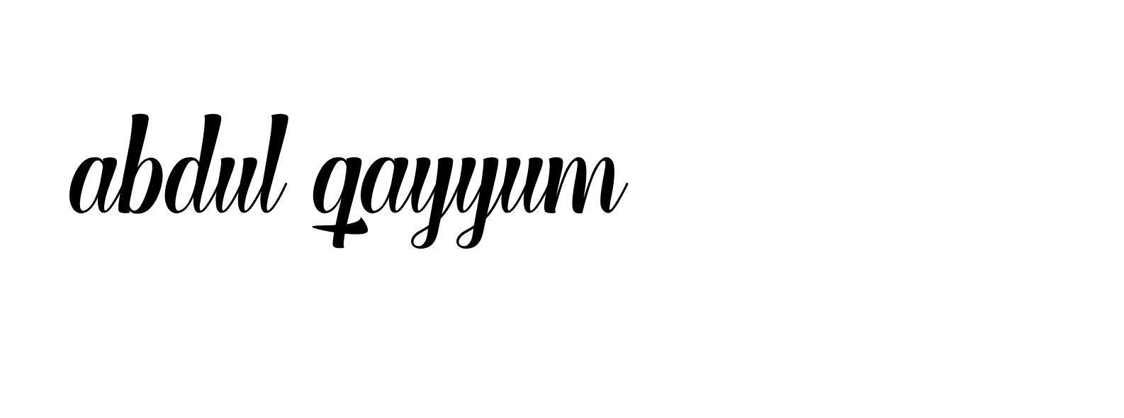 Signature of abdul-qayyum