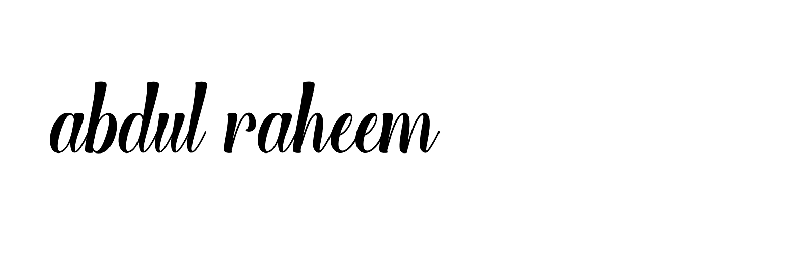 Signature of abdul-raheem