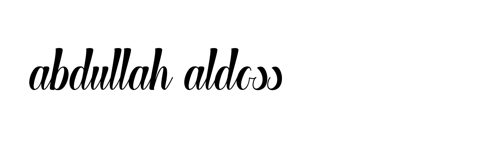 Signature of abdullah-aldoss