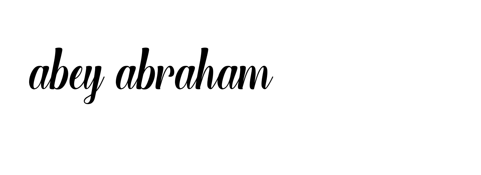 Signature of abey-abraham