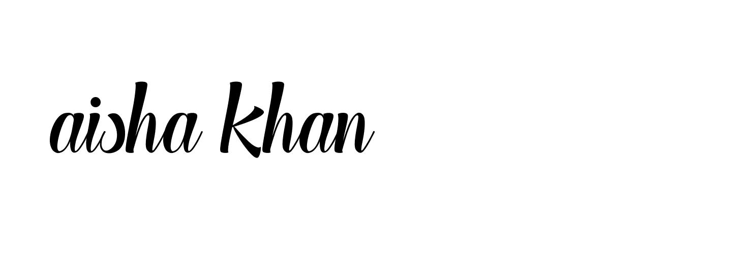 Signature of aisha-khan